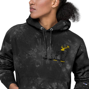 Unisex Champion tie-dye hoodie (black stitching logo)